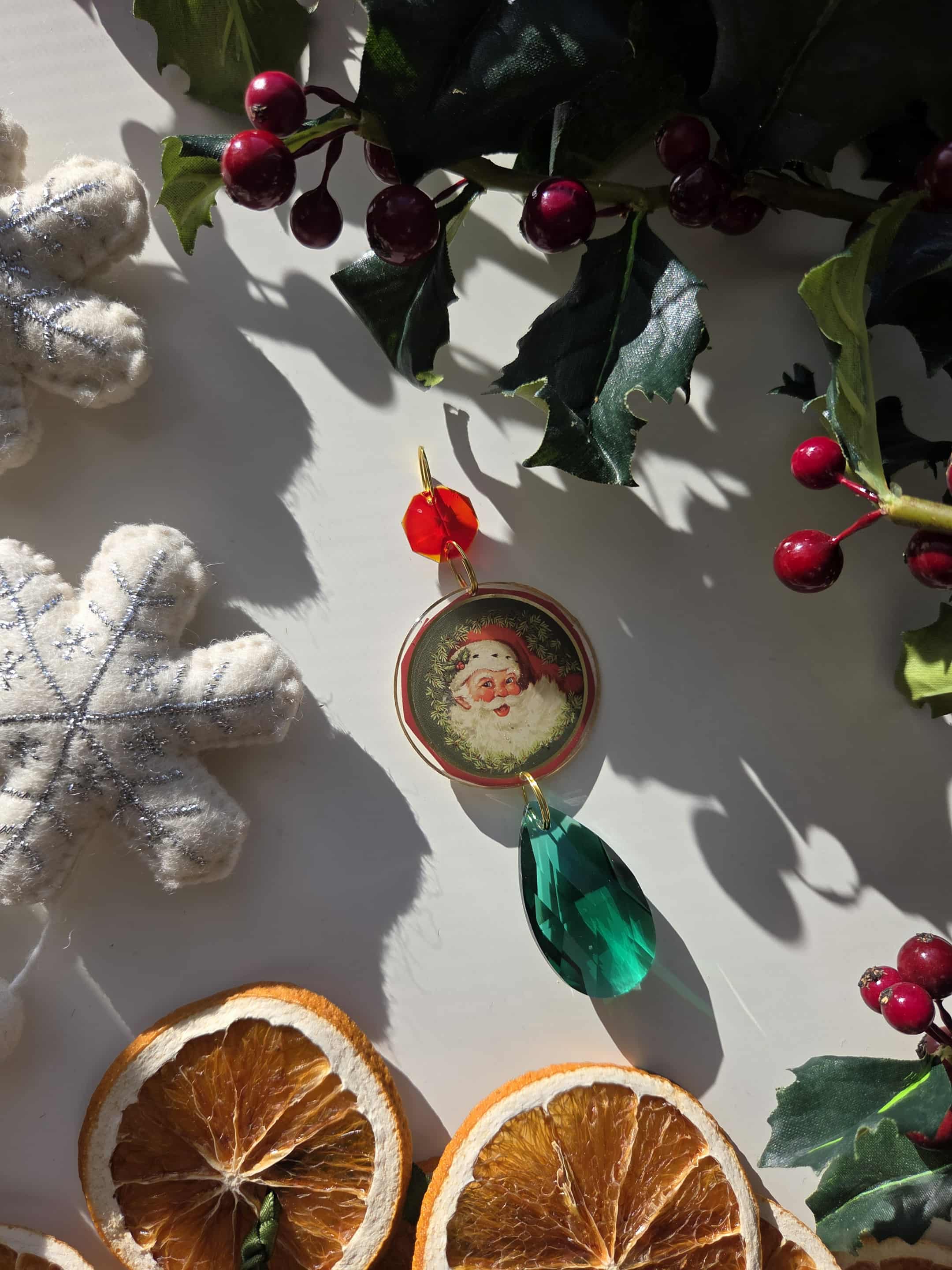 Père Noël brillant vert